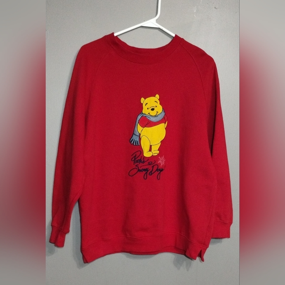 The Disney Store Red Winnie the Pooh Sweatshirt For Women's Size (S)